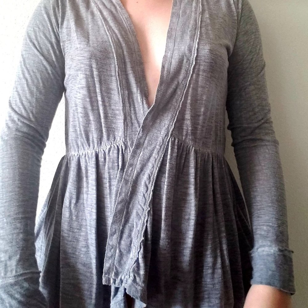 Gray Detailed Cardigan